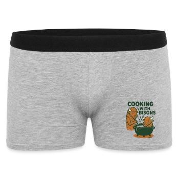 Cooking with Bisons - Men's Boxer Shorts - heather grey - Front