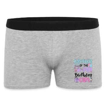 Brother Of The K Pop Birthday Girl - Männer Boxer Shorts - Grau meliert - Vorne