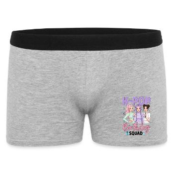 K-Pop Birthday Squad - Männer Boxer Shorts - Grau meliert - Vorne