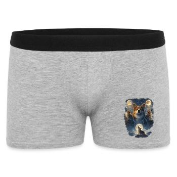 Dreimonde Corgi. - Männer Boxer Shorts - Grau meliert - Vorne