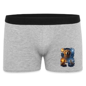 Golden Retriever Two Moons - Men's Boxer Shorts - heather grey - Front
