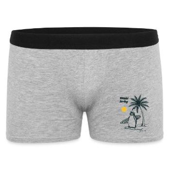 Waikiki Surfing Penguin - Men's Boxer Shorts - heather grey - Front