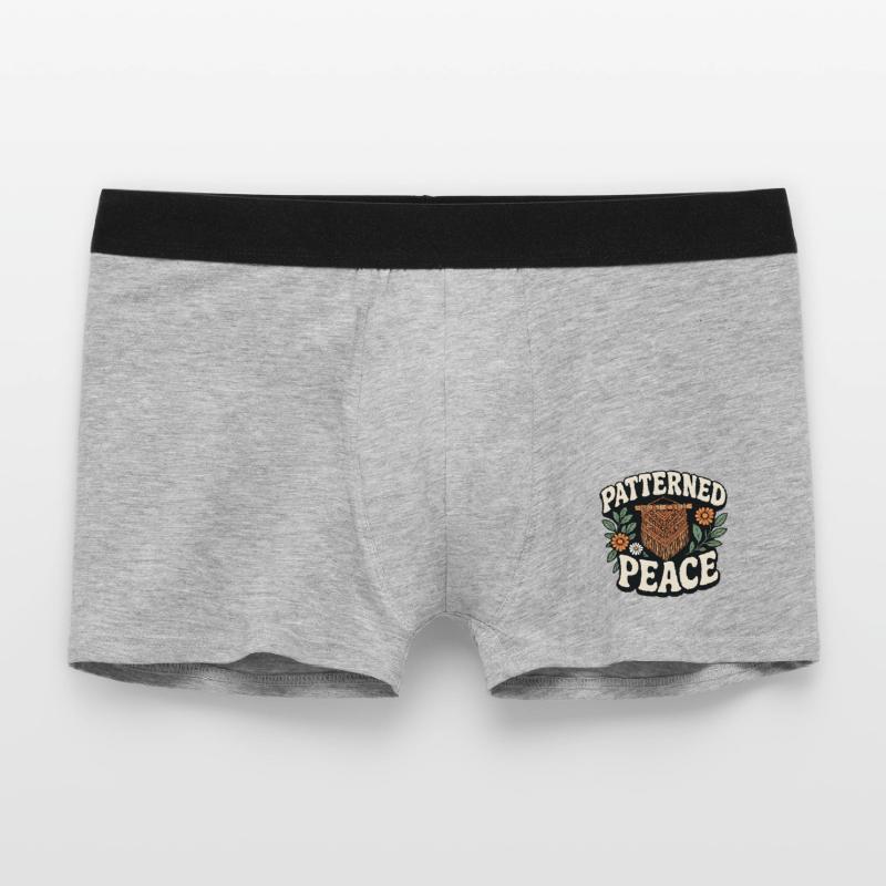 Patterned Calm | Macrame Boho Men's Boxer Shorts