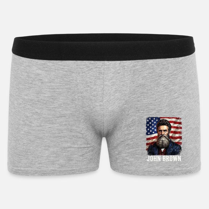 John Brown drapeau des États-Unis. - Boxer Homme - gris chiné