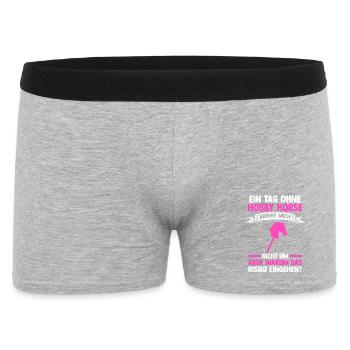 Steckenpferd Hobbyhorse Hobby Horsing - Männer Boxer Shorts - Grau meliert - Vorne