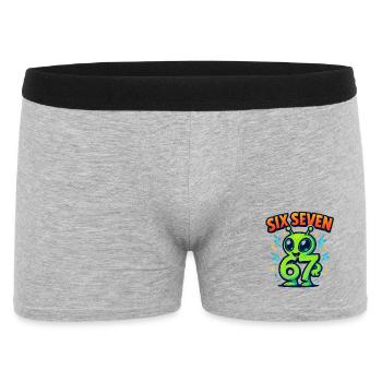Six Seven 67 Italian Brainrot Alien Humor Funny - Men's Boxer Shorts - heather grey - Front
