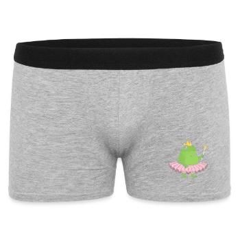 Froschprinzessin im Rosa-Tutu - Männer Boxer Shorts - Grau meliert - Vorne