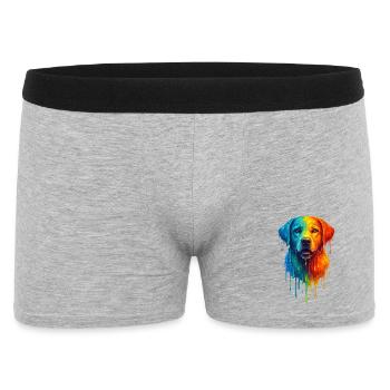 Labrador Retriever in bright colors - Men's Boxer Shorts - heather grey - Front