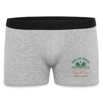 Pickleball Dink Sip Repeat Play All Day Adventures - Men's Boxer Shorts - heather grey - Front