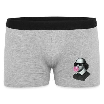 William Shakespeare with chewing gum and sunglasses - Men's Boxer Shorts - heather grey - Front