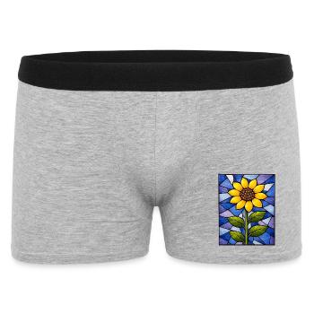 Yellow Sunflowers Flowers Sunflower Graphics - Men's Boxer Shorts - heather grey - Front