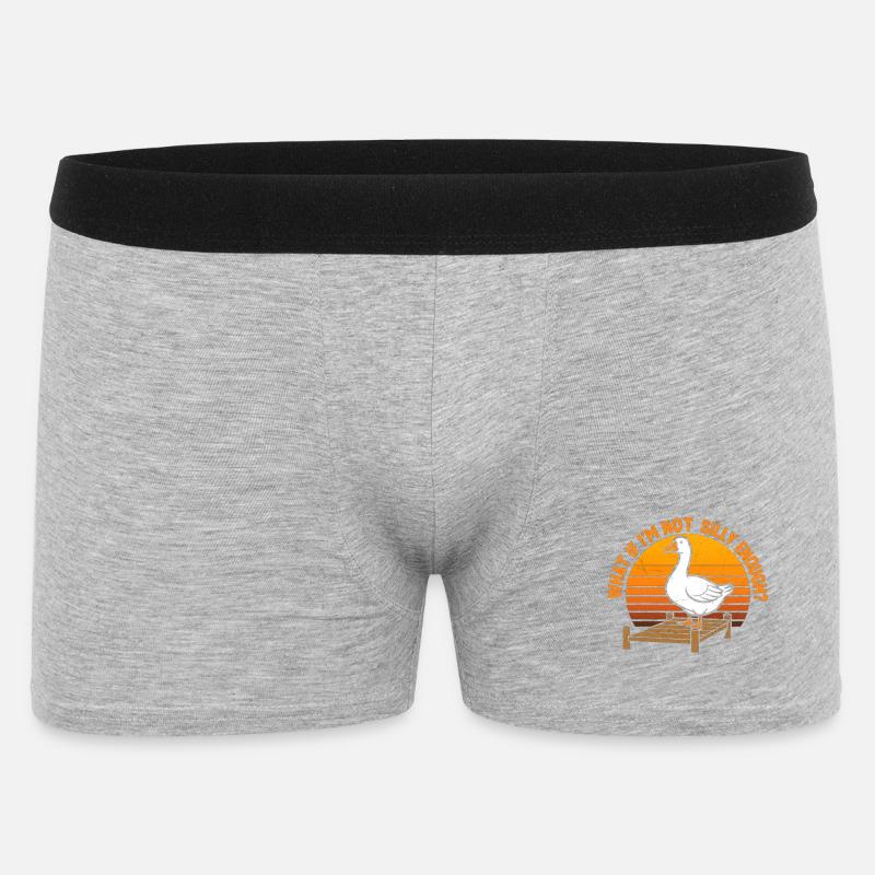 Non abbastanza sciocco? Ducks Sunset - Boxer da uomo - grigio melange