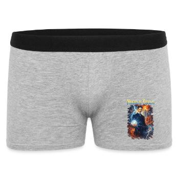 Nikola Portrait - Men's Boxer Shorts - heather grey - Front