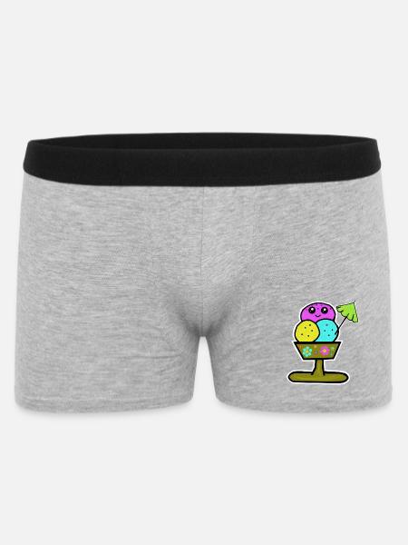 Bunter Eisbecher Eiscreme Eiskreme Eis - Men's Boxer Shorts - heather grey
