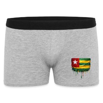 Togo Flag Drop Art - Men's Boxer Shorts - heather grey - Front