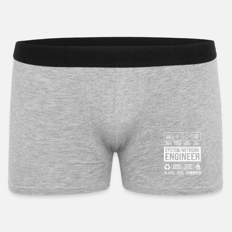 Informaticien en réseau, programmeur, administrateur - Boxer Homme - gris chiné