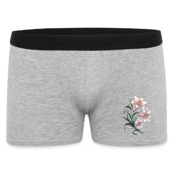 Lily Blossoms Vintage Motif - Men's Boxer Shorts - heather grey - Front