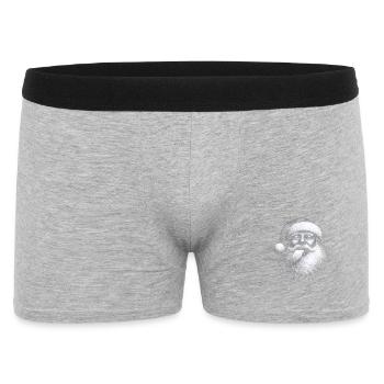 Black and White Santa Tongue - Men's Boxer Shorts - heather grey - Front