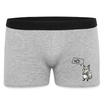 Nope! Fuchs – Clever stubborn person says no - Men's Boxer Shorts - heather grey - Front