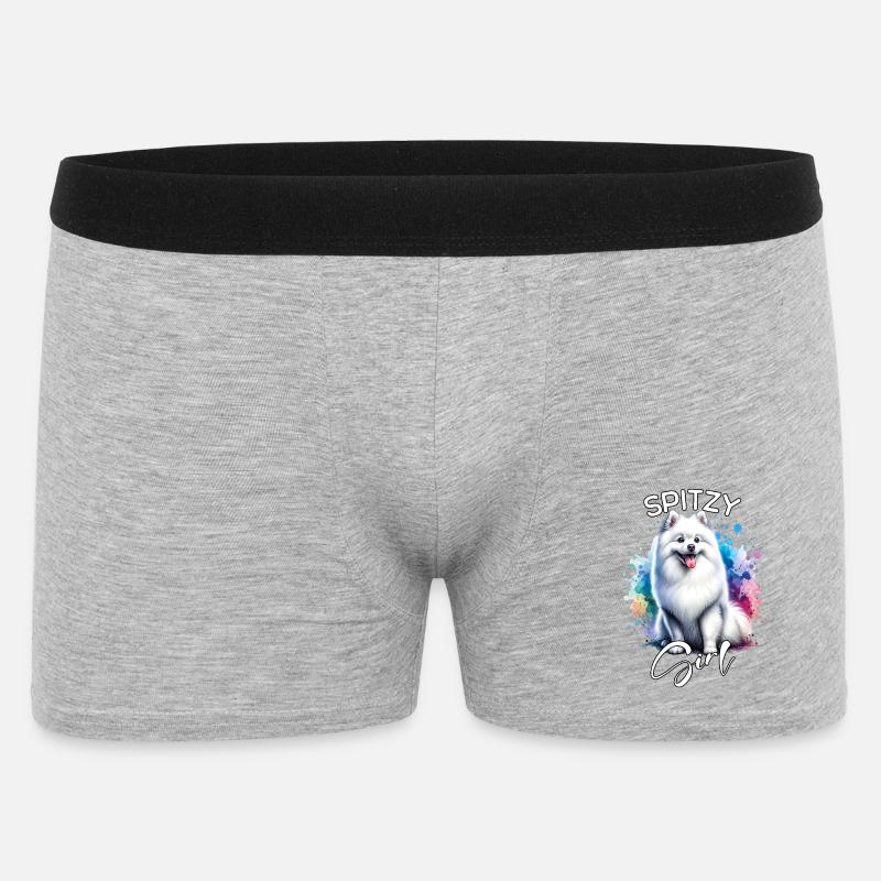 Spitz Mädchen Spitz - Männer Boxer Shorts - Grau meliert