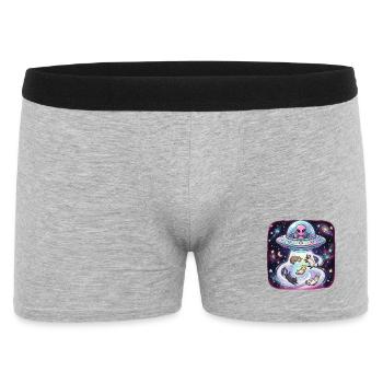 Here For The Cats Humans Are Weird Weltraum Mieze - Men's Boxer Shorts - heather grey - Front