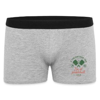 Pickleball Funny Player Im At Pickle Ball Game On - Men's Boxer Shorts - heather grey - Front