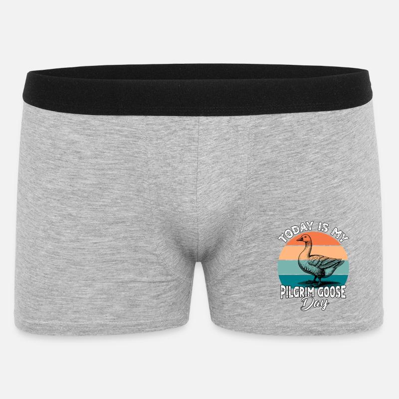 Pilgrim Gans Pilgrim Goose - Männer Boxer Shorts - Grau meliert