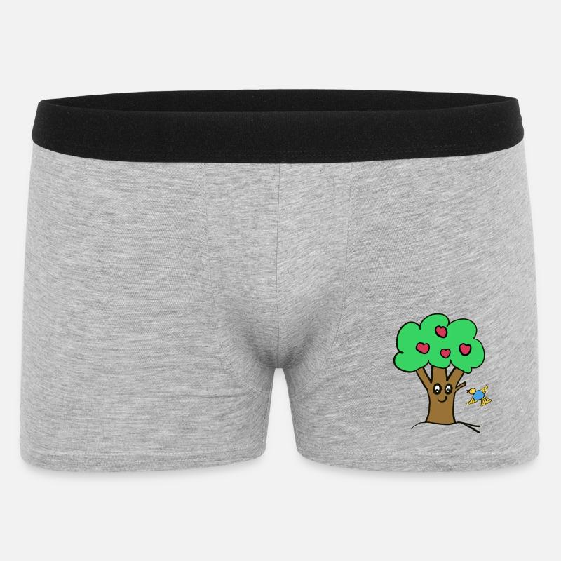 Apple Tree Tree Nature Bird - Men's Boxer Shorts - heather grey