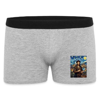 Albrecht Durer Sternennacht - Männer Boxer Shorts - Grau meliert - Vorne