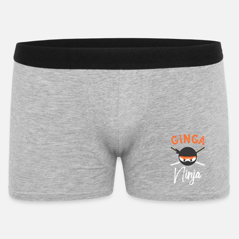 Emblème du ninja Ginga - Boxer Homme - gris chiné