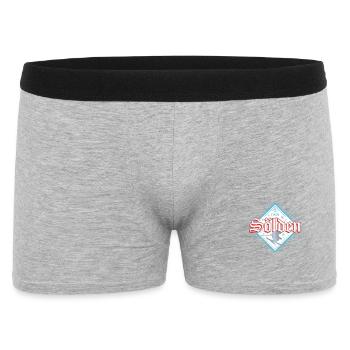 Sölden in Tirol Retro Skifahrer Vintage Skiurlaub - Männer Boxer Shorts - Grau meliert - Vorne