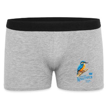 Kingfisher Eisvogel Vogel Natur Design - Männer Boxer Shorts - Grau meliert - Vorne