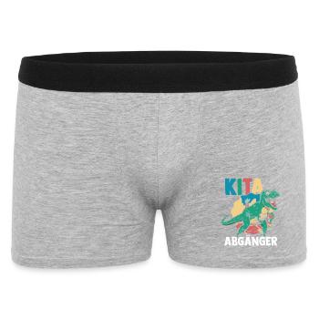 Kita Erste Klasse Dinosaurier Schüler Kindergarten - Männer Boxer Shorts - Grau meliert - Vorne