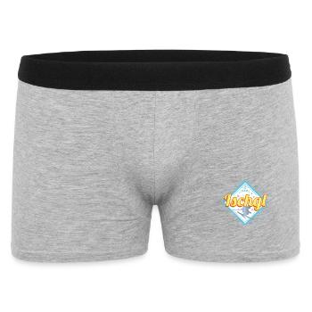 Ischgl in Tirol Österreich Skifahrer Souvenir - Männer Boxer Shorts - Grau meliert - Vorne