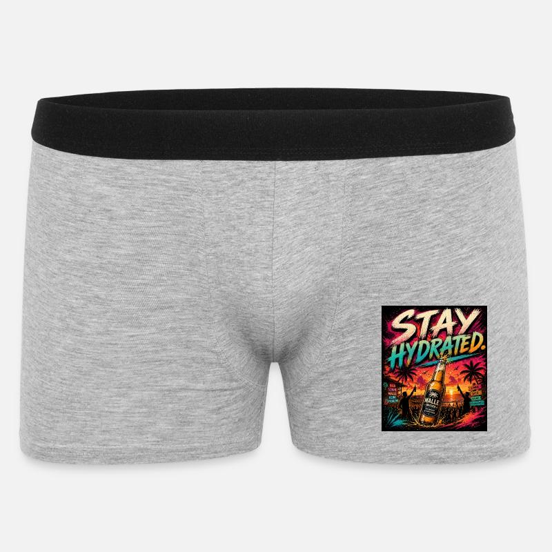 Stay Hydrated - Männer Boxer Shorts - Grau meliert