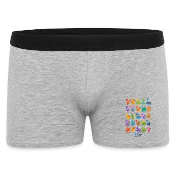 Dino Alphabet: Colorful World of Letters - Men's Boxer Shorts - heather grey - Front
