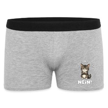 Bevor du fragst Katze - Männer Boxer Shorts - Grau meliert - Vorne