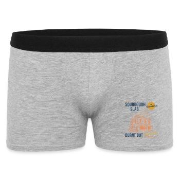 Sauerteigbrot-Backer Die Sauerteigplatte - Männer Boxer Shorts - Grau meliert - Vorne