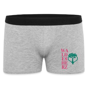 Waldesherz - Wortschätze - vergessene Wörter - Männer Boxer Shorts - Grau meliert - Vorne