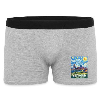 Winston-Salem, North Carolina  - Männer Boxer Shorts - Grau meliert - Vorne
