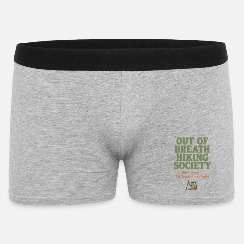Außer Atem Wandergesellschaft - Männer Boxer Shorts - Grau meliert