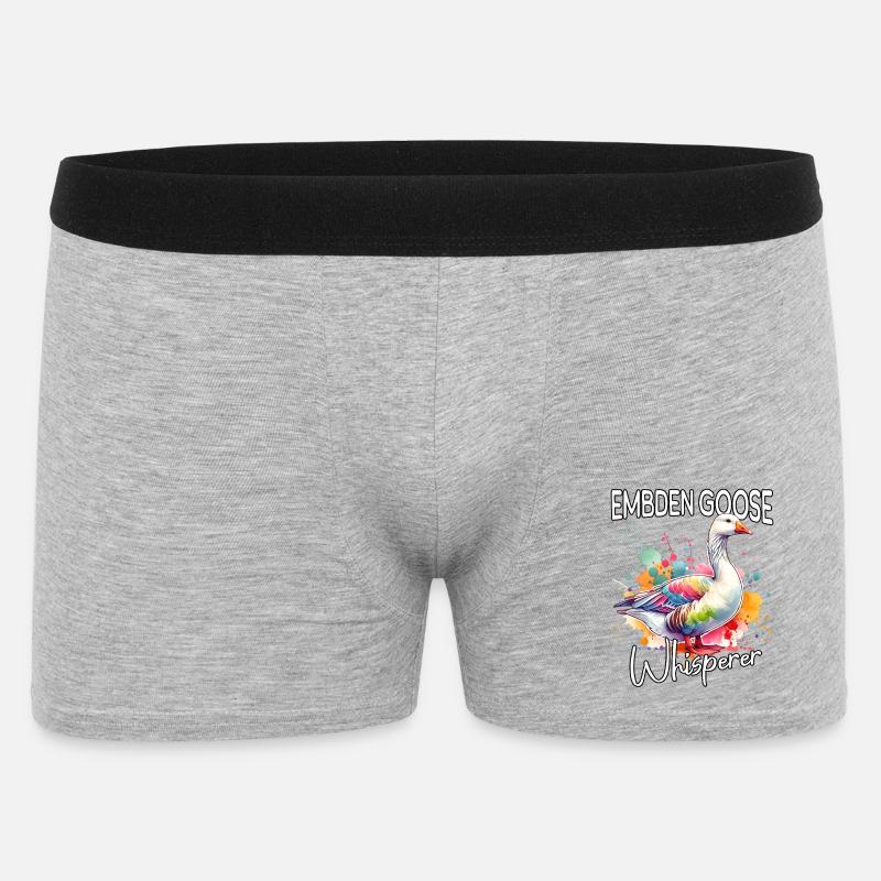 Emdengans Flüsterer - Männer Boxer Shorts - Grau meliert