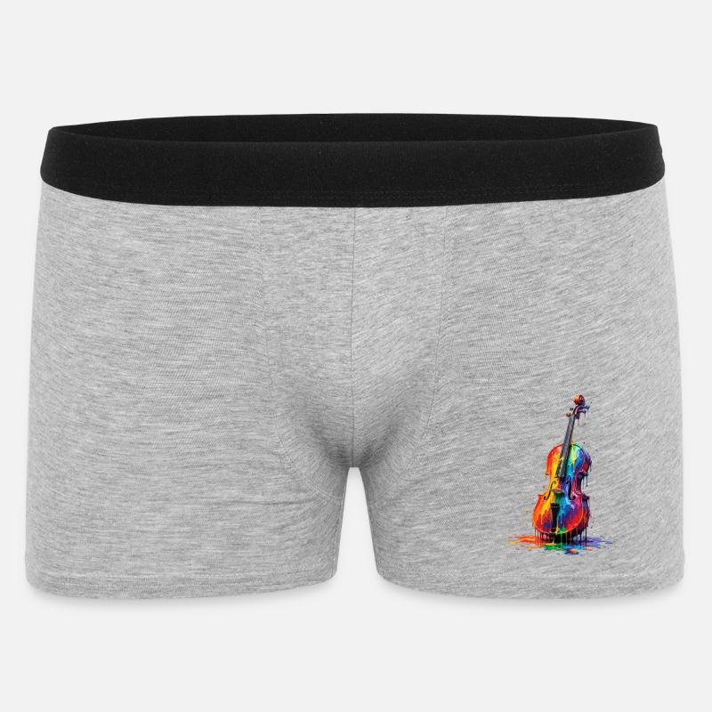 Viola with dripping paint - Men's Boxer Shorts - heather grey