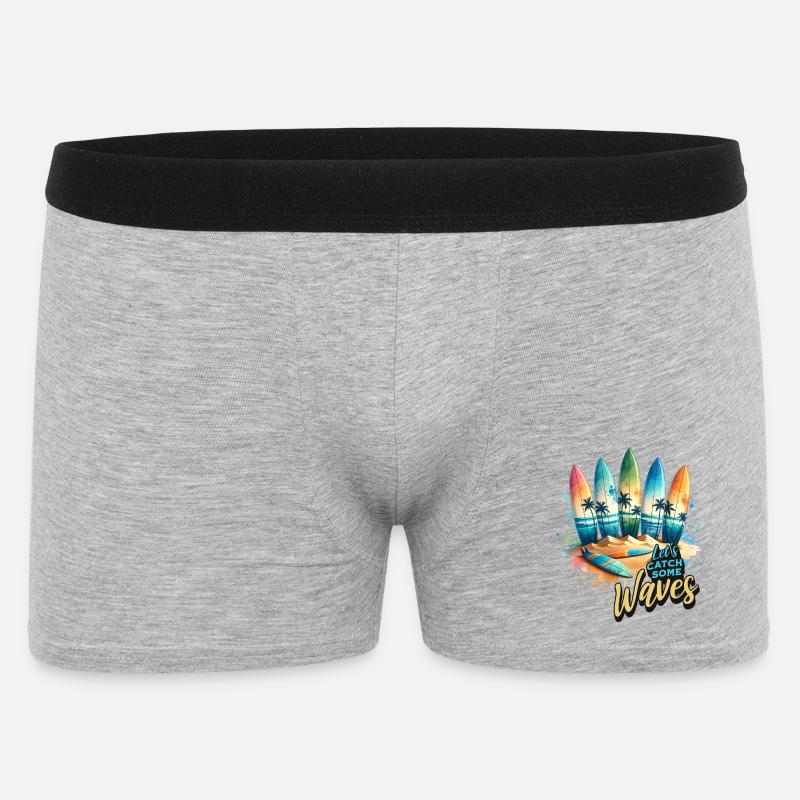 Let's Catch Some Waves - Men's Boxer Shorts - heather grey