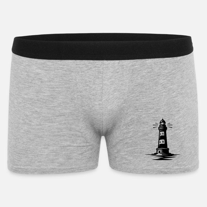 Leuchtturm - Männer Boxer Shorts - Grau meliert