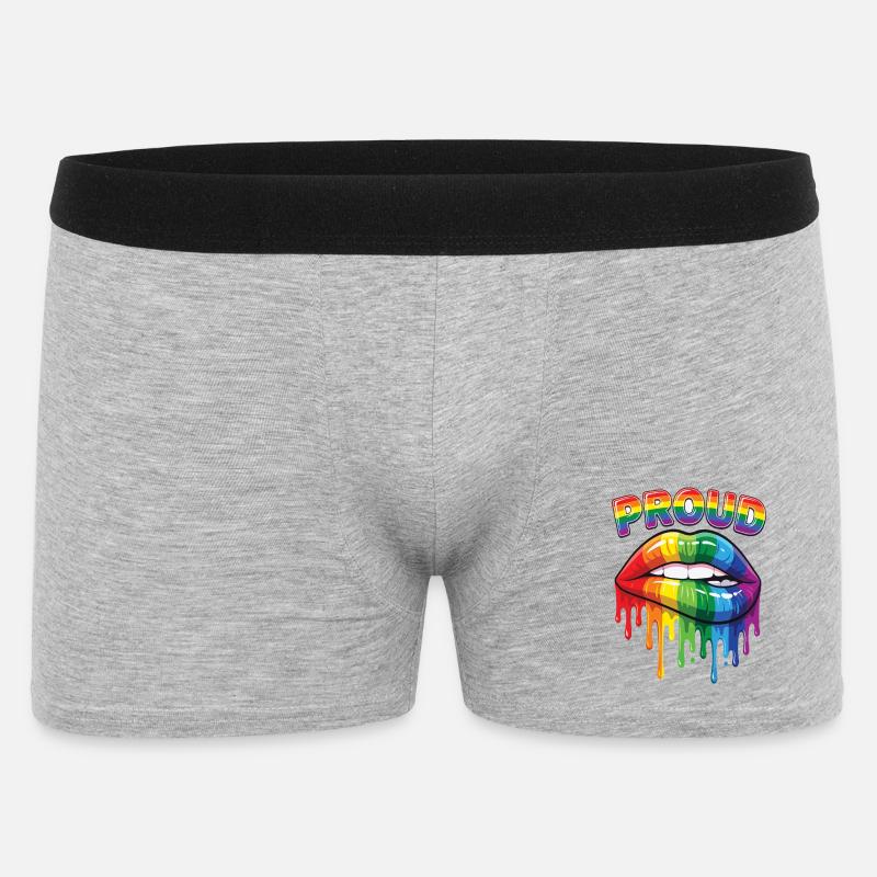 Pride Month LGBT – Stolz! - Männer Boxer Shorts - Grau meliert