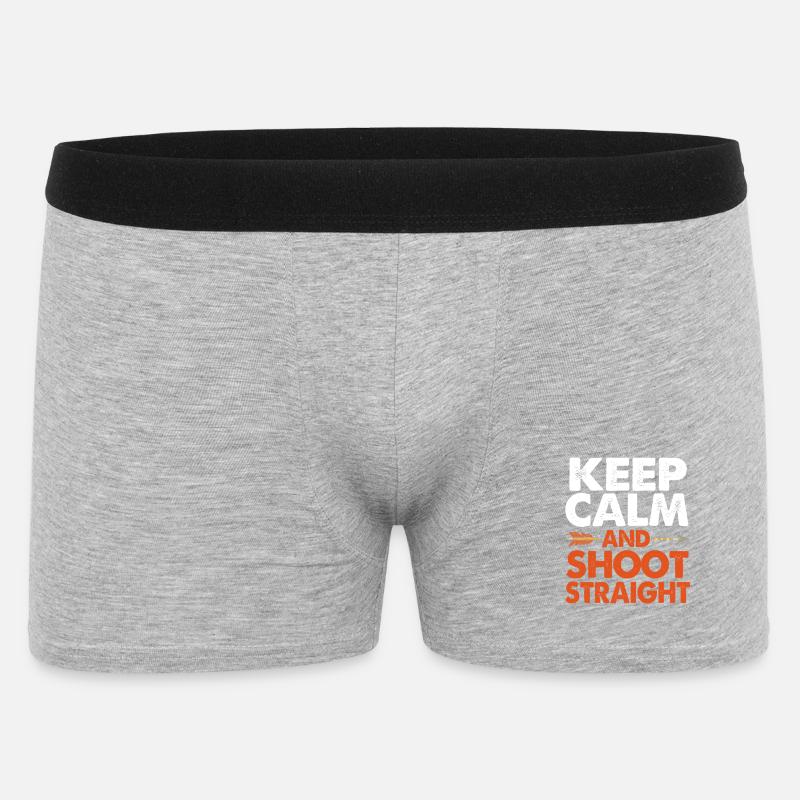 Bogen Bogenschütze Bogenschießen - Männer Boxer Shorts - Grau meliert
