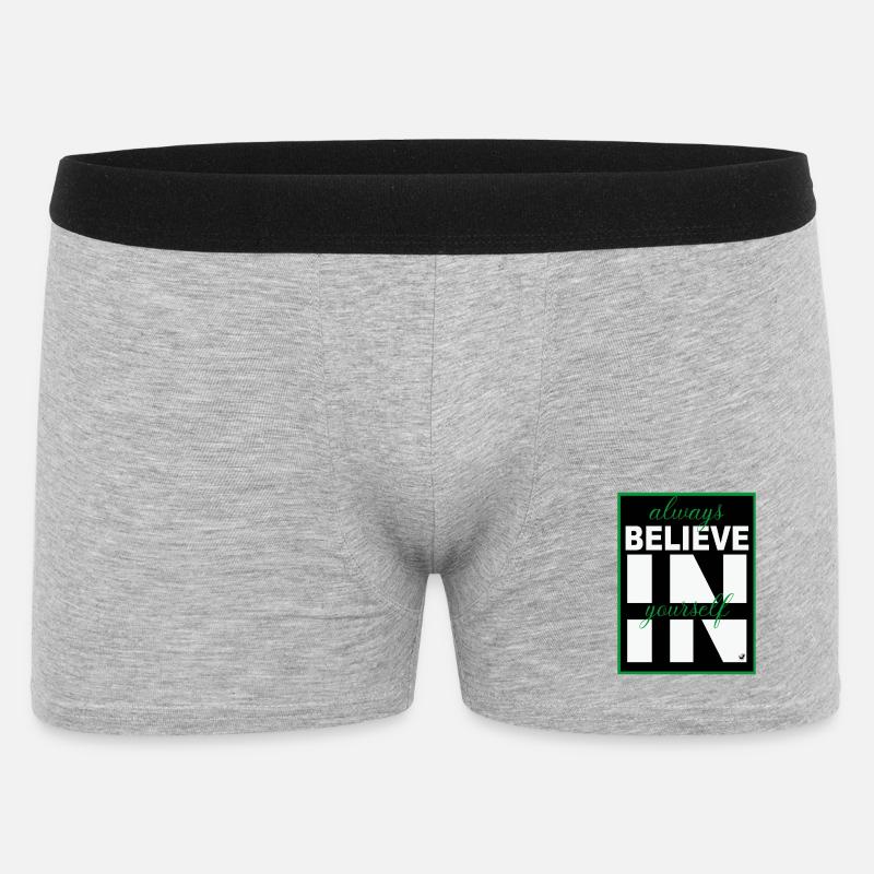 Always believe in yourself - Männer Boxer Shorts - Grau meliert