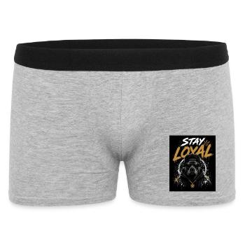 Stay Loyal Dog Shirt Hund Cool Design Streetwear - Boxer Homme - gris chiné - Devant