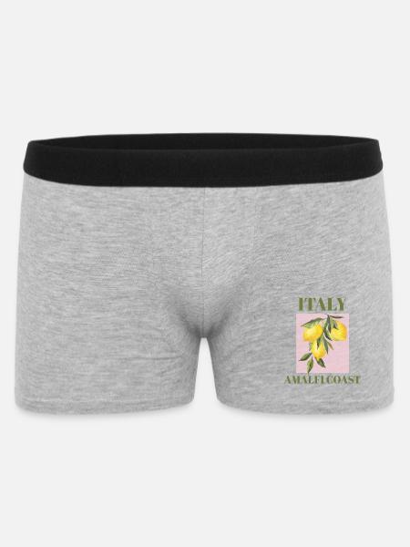 Italien Amalfiküste Urlaub Strand Zitronen Mode - Männer Boxer Shorts - Grau meliert